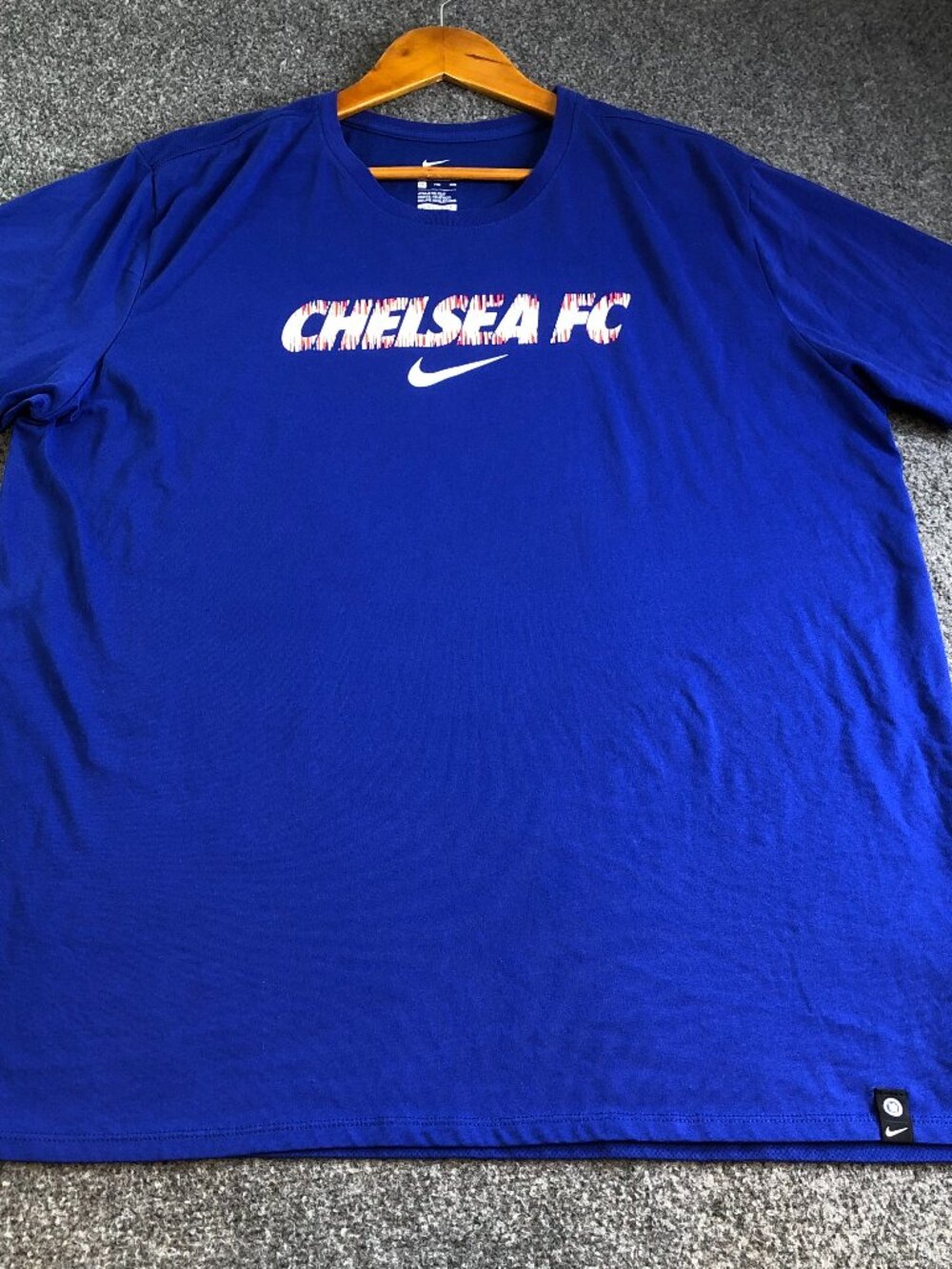 Nike Chelsea Shirt Mens XXL Blue Short Sleeve Athletic Cut Performance Football